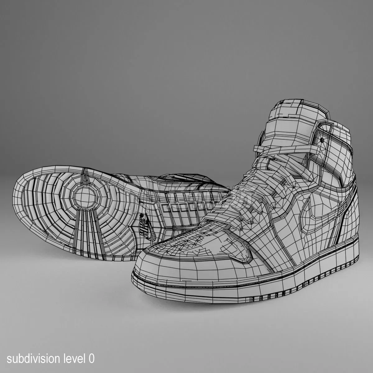 nike air jordan 1 BANNED 3D model
