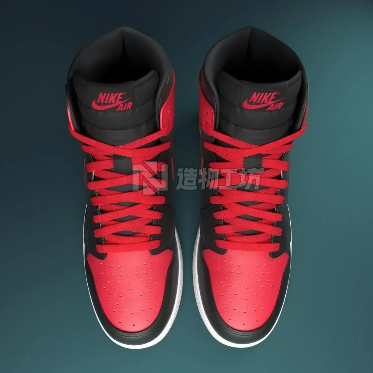 nike air jordan 1 BANNED 3D model