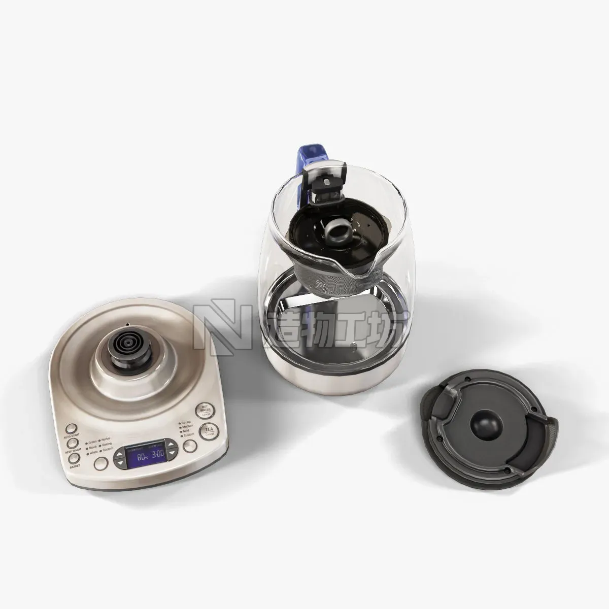 Bork K810 electric kettle Low-poly 3D model