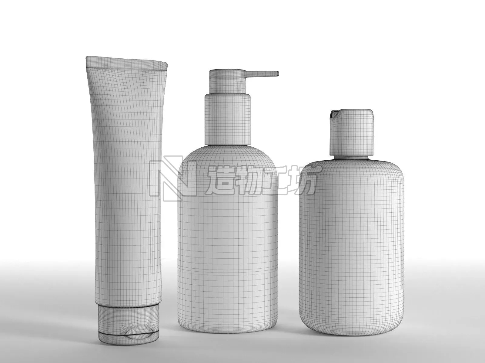 Jade Matcha Body Care Products 3D model