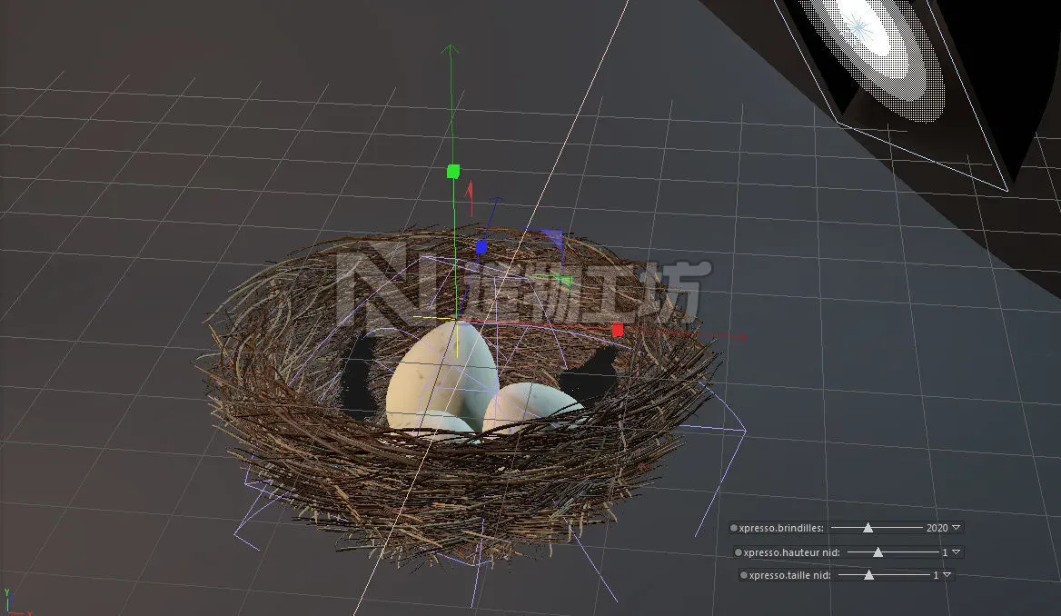 Bird nest 3D model