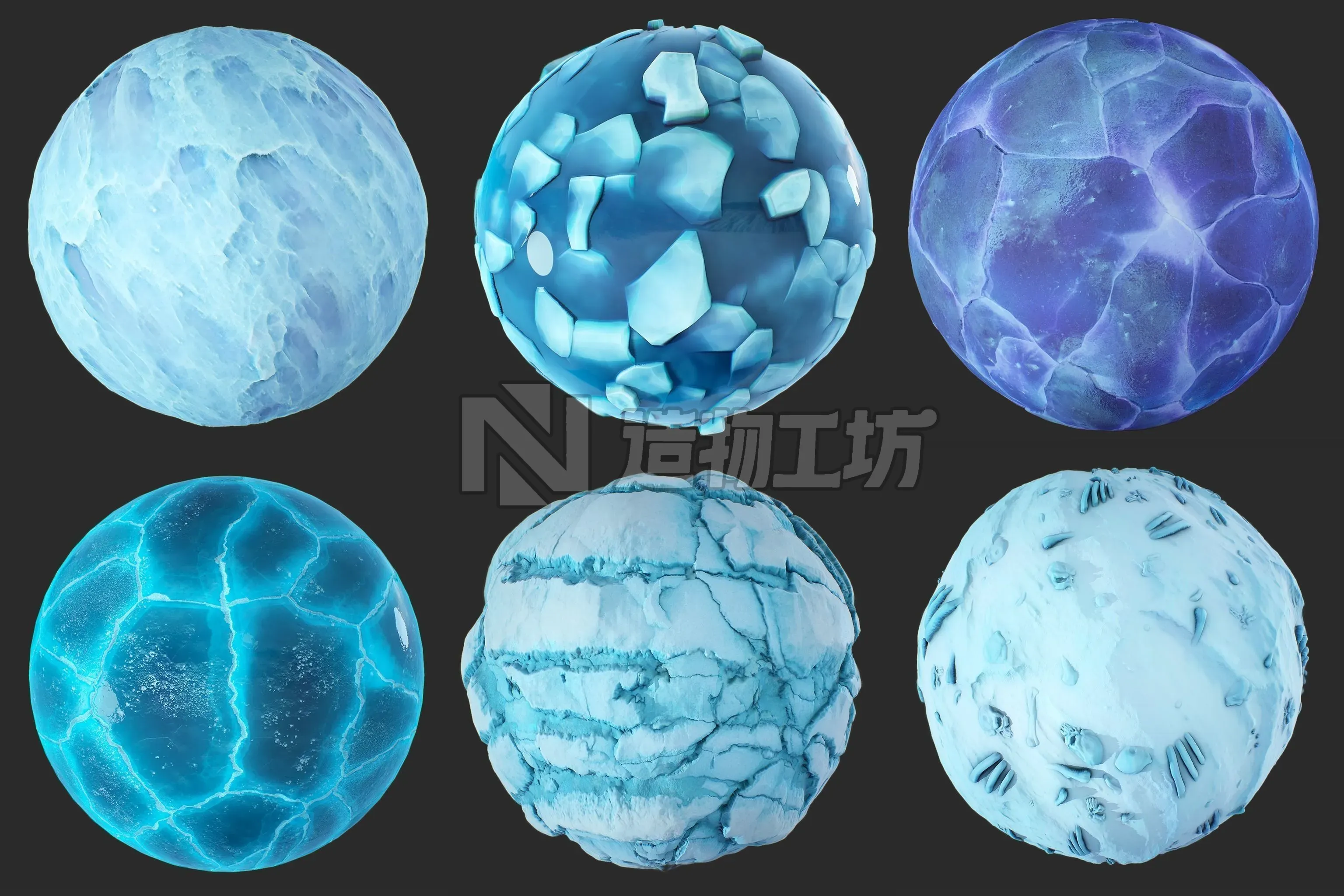 IceLand - Stylized PBR materials Texture