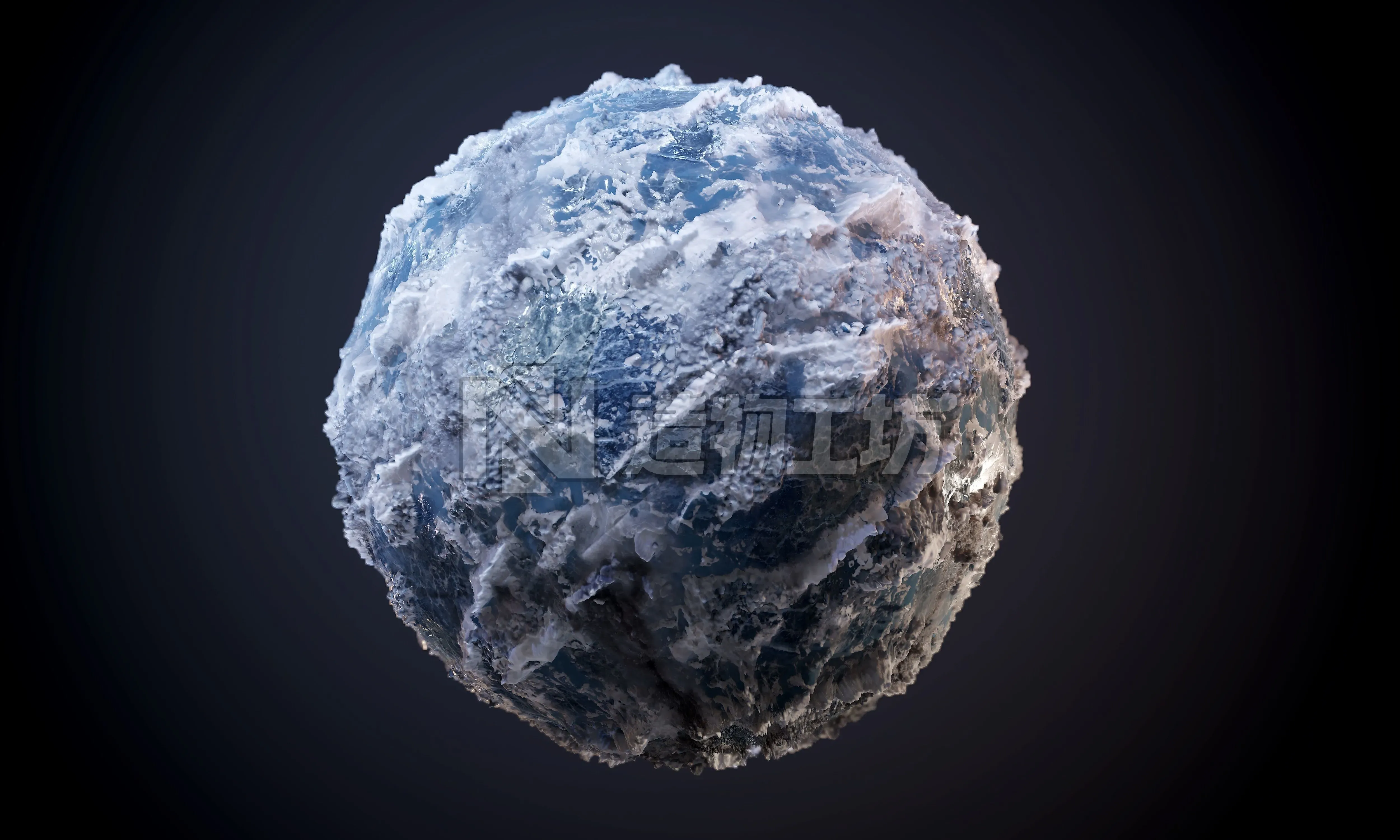 Glacier Ice Snow Seamless PBR Texture Texture