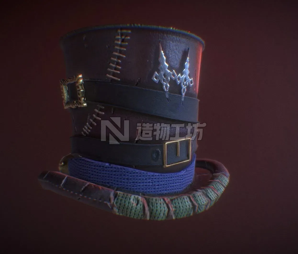 Mad Hatters Hat Low-poly 3D model