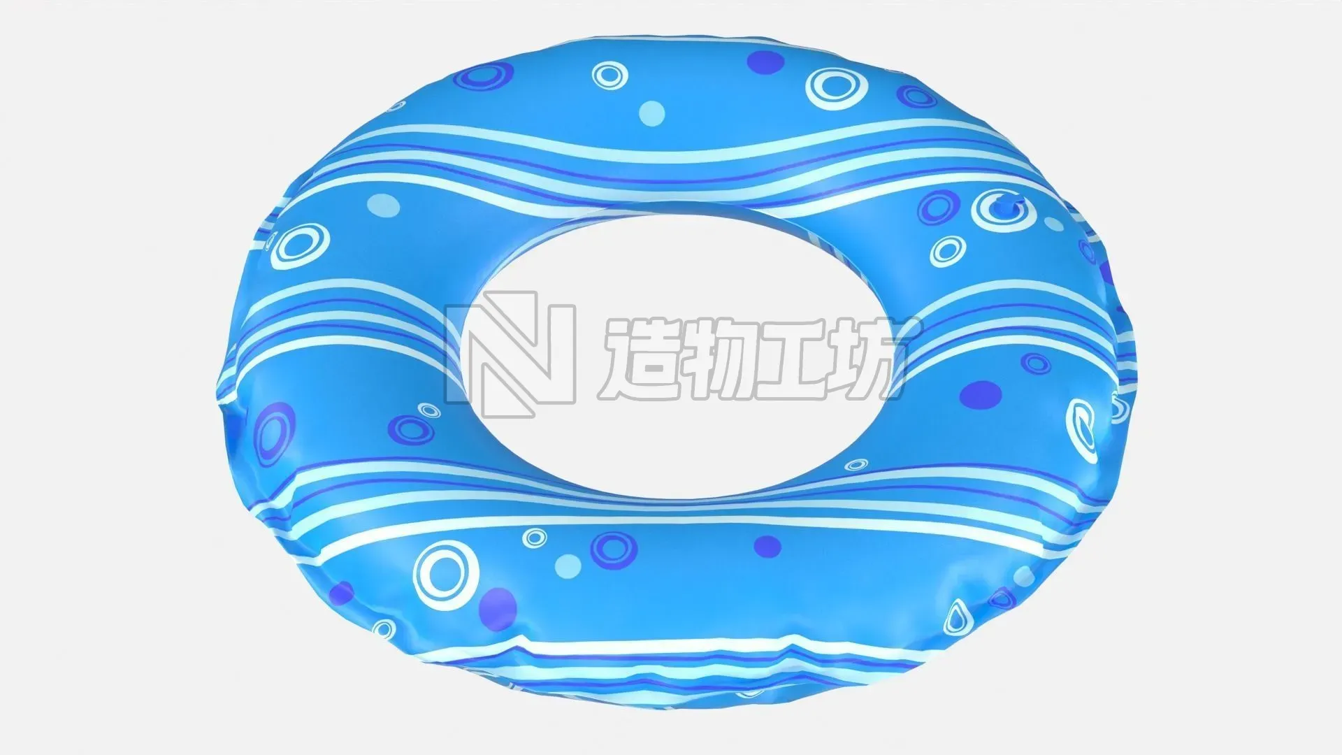 Inflatable Pool Float Ring PBR Low-poly 3D model