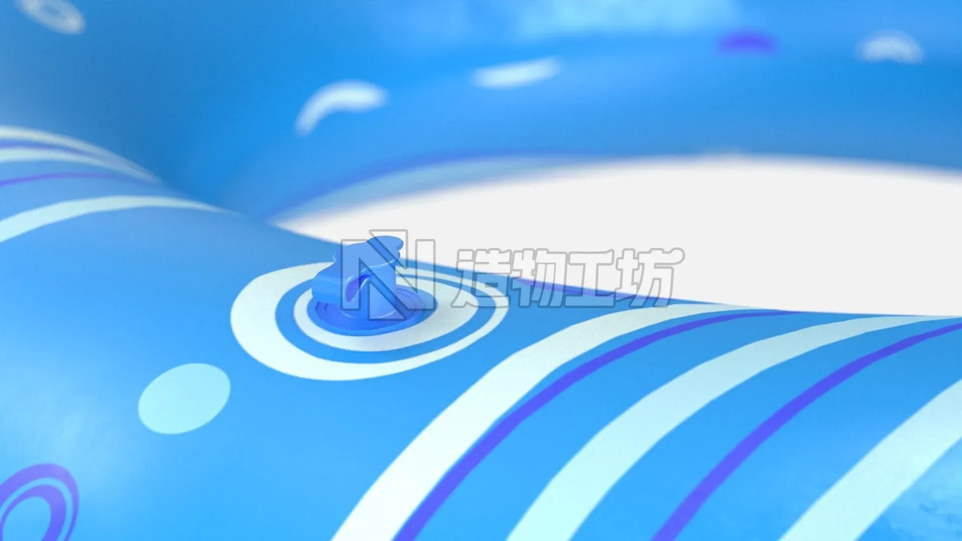 Inflatable Pool Float Ring PBR Low-poly 3D model
