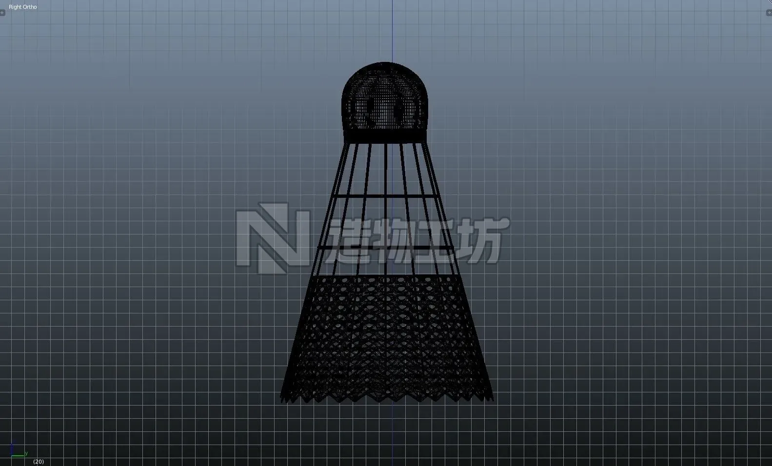 Shuttlecock badminton 3D model