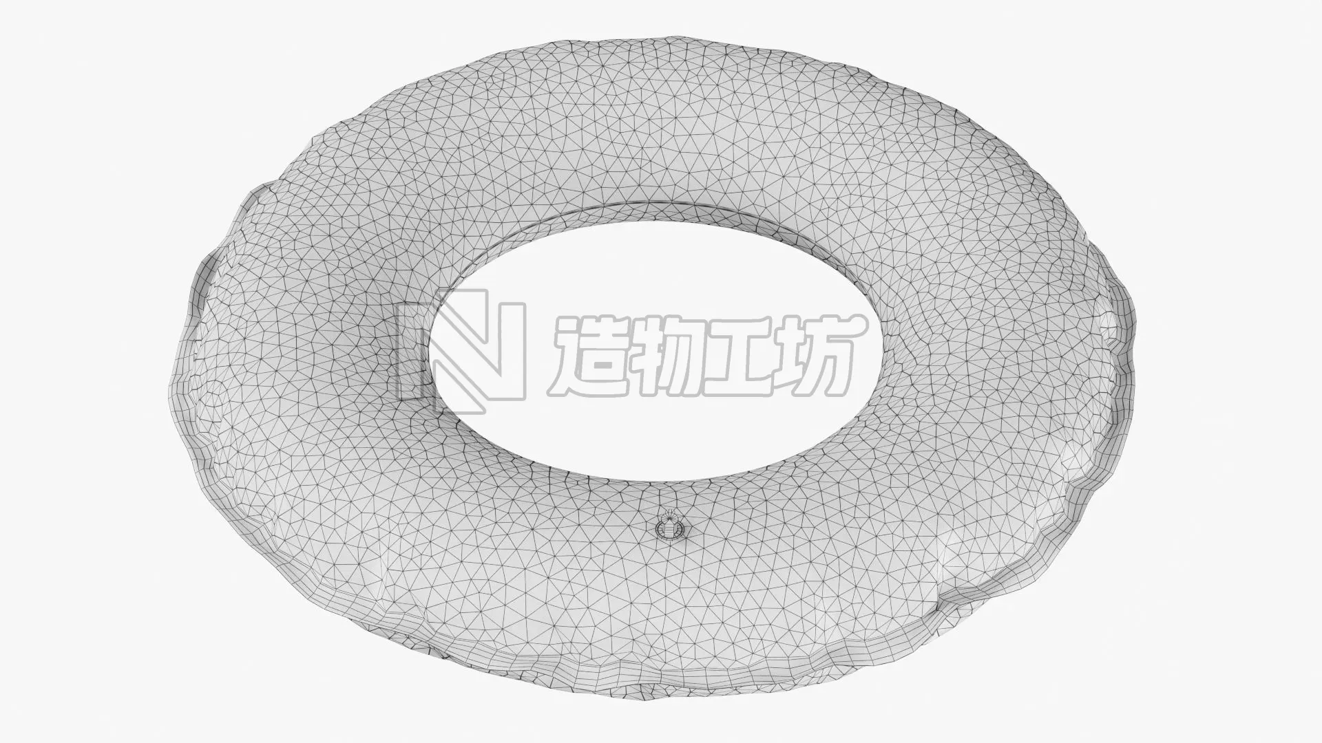 Inflatable Pool Float Ring PBR Low-poly 3D model