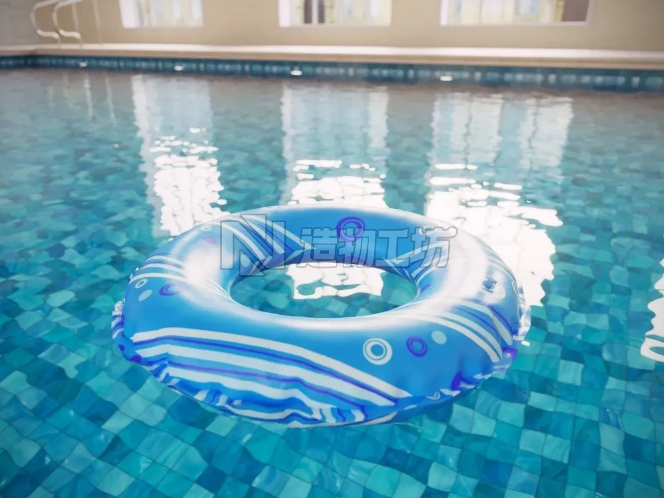 Inflatable Pool Float Ring PBR Low-poly 3D model