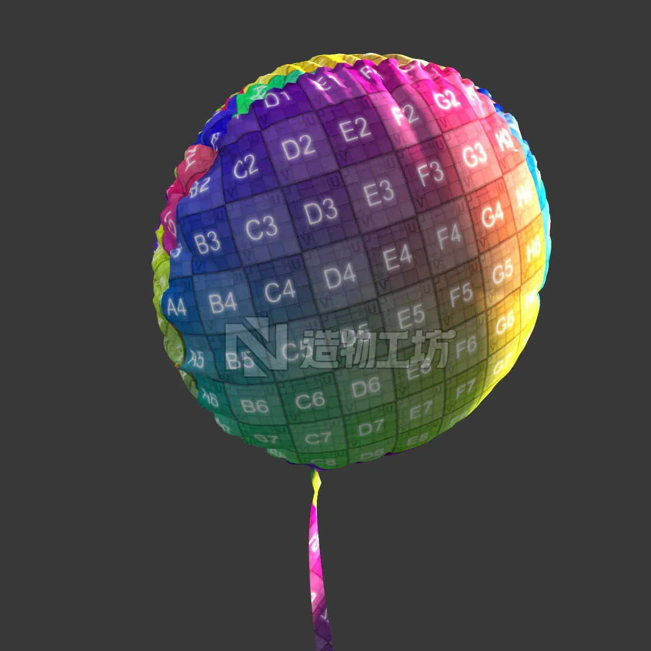 Balloon colorful Free 3D model