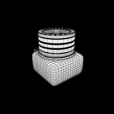 face cream bottle Low-poly 3D model