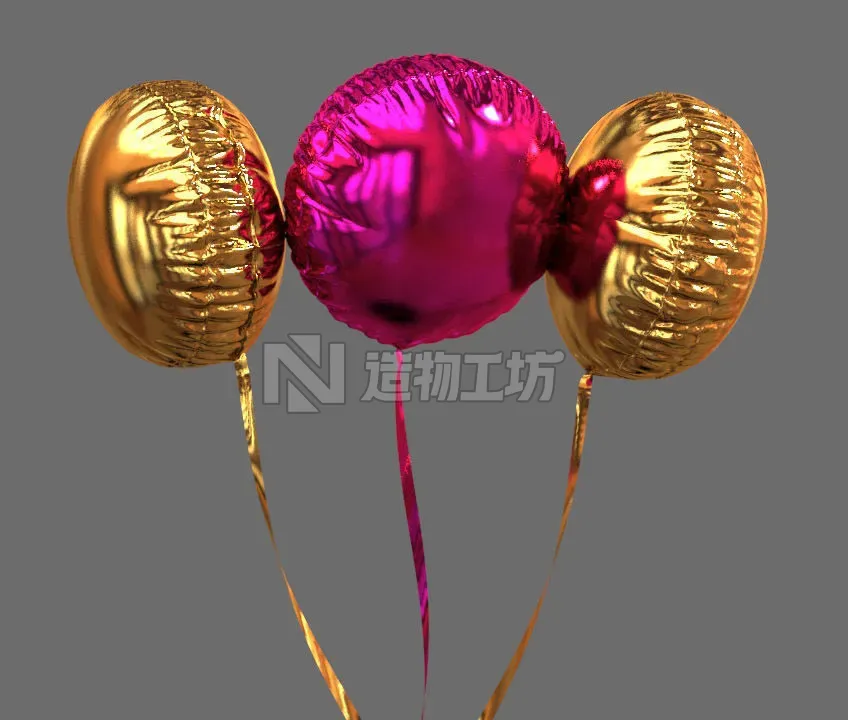 Balloon colorful Free 3D model