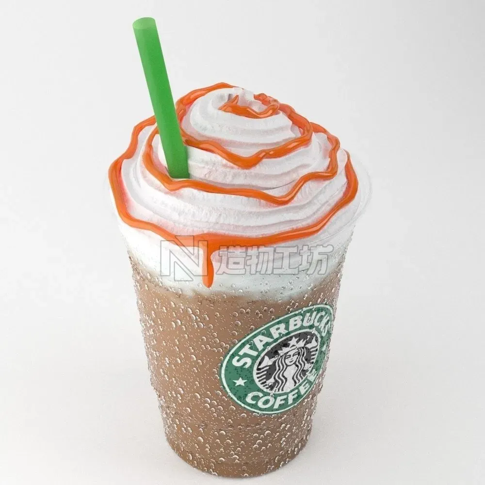 Frappuccino Caramel 3D model