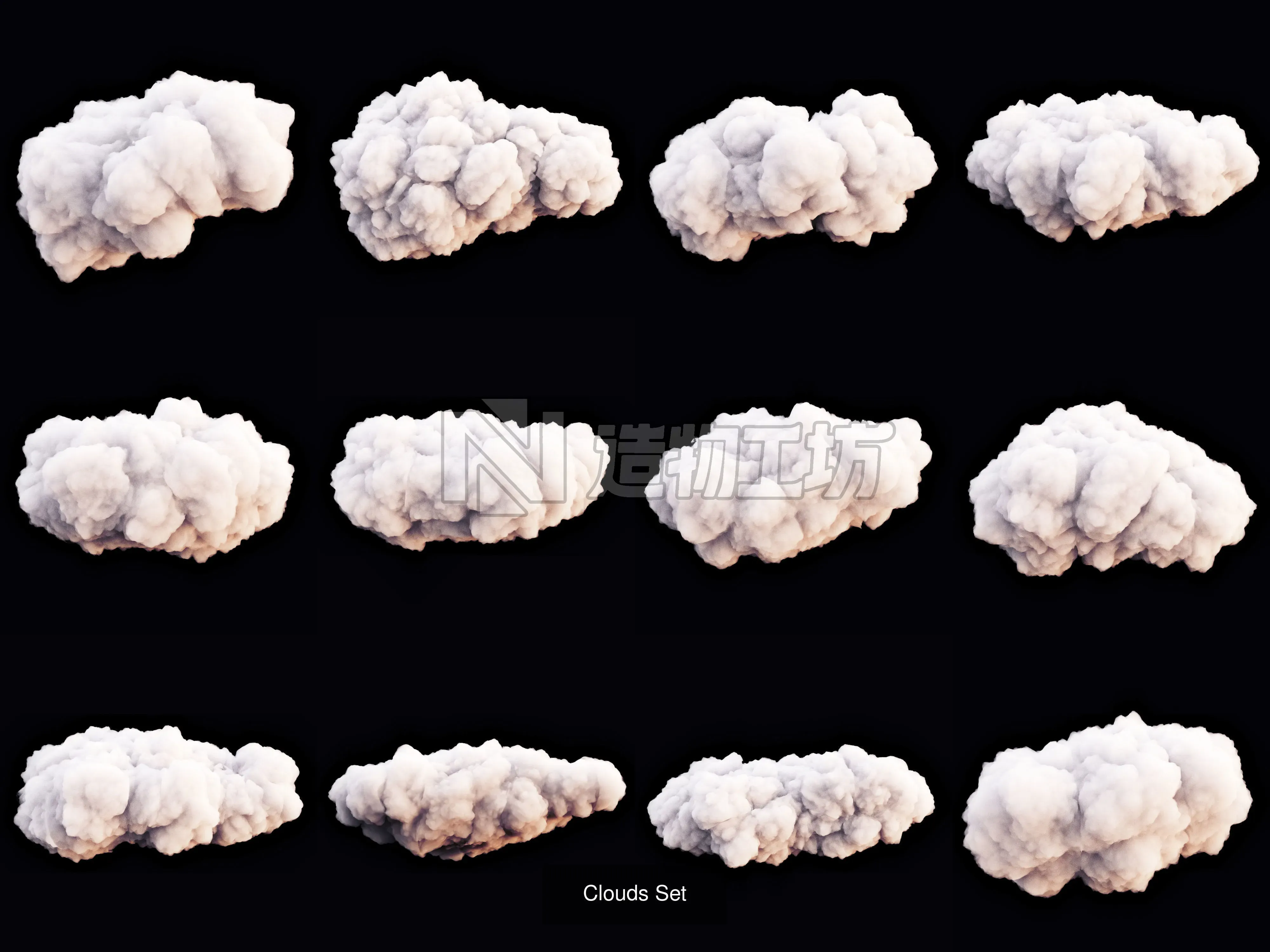 Clouds Pack 3Ds Max 3D Model Collection