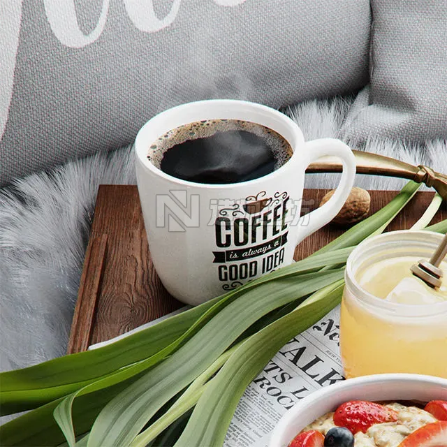 Breakfast in bed 3D model