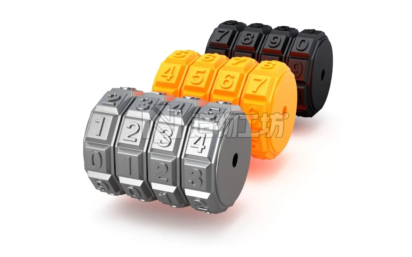 Combination Code Mechanism 3D model