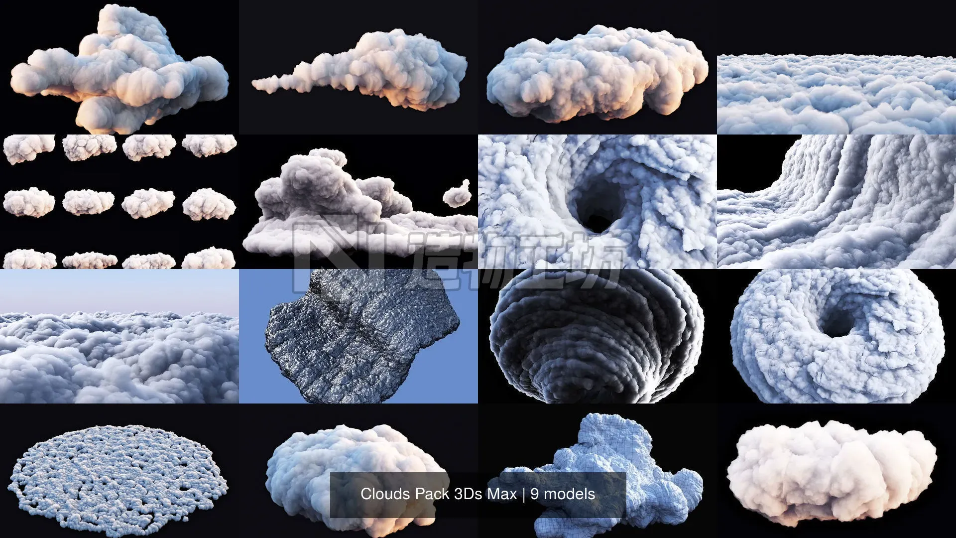 Clouds Pack 3Ds Max 3D Model Collection