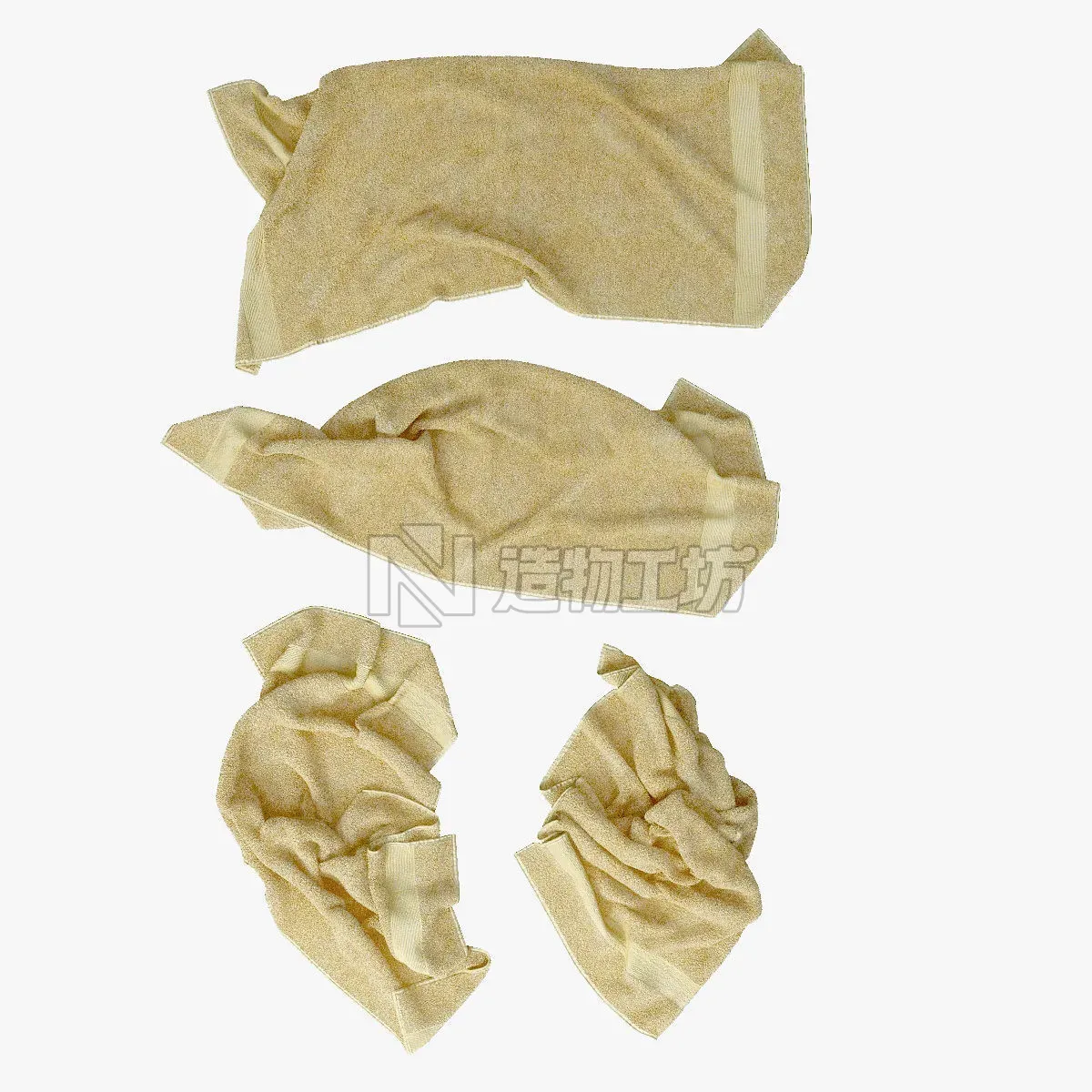Fallen towels 3D model