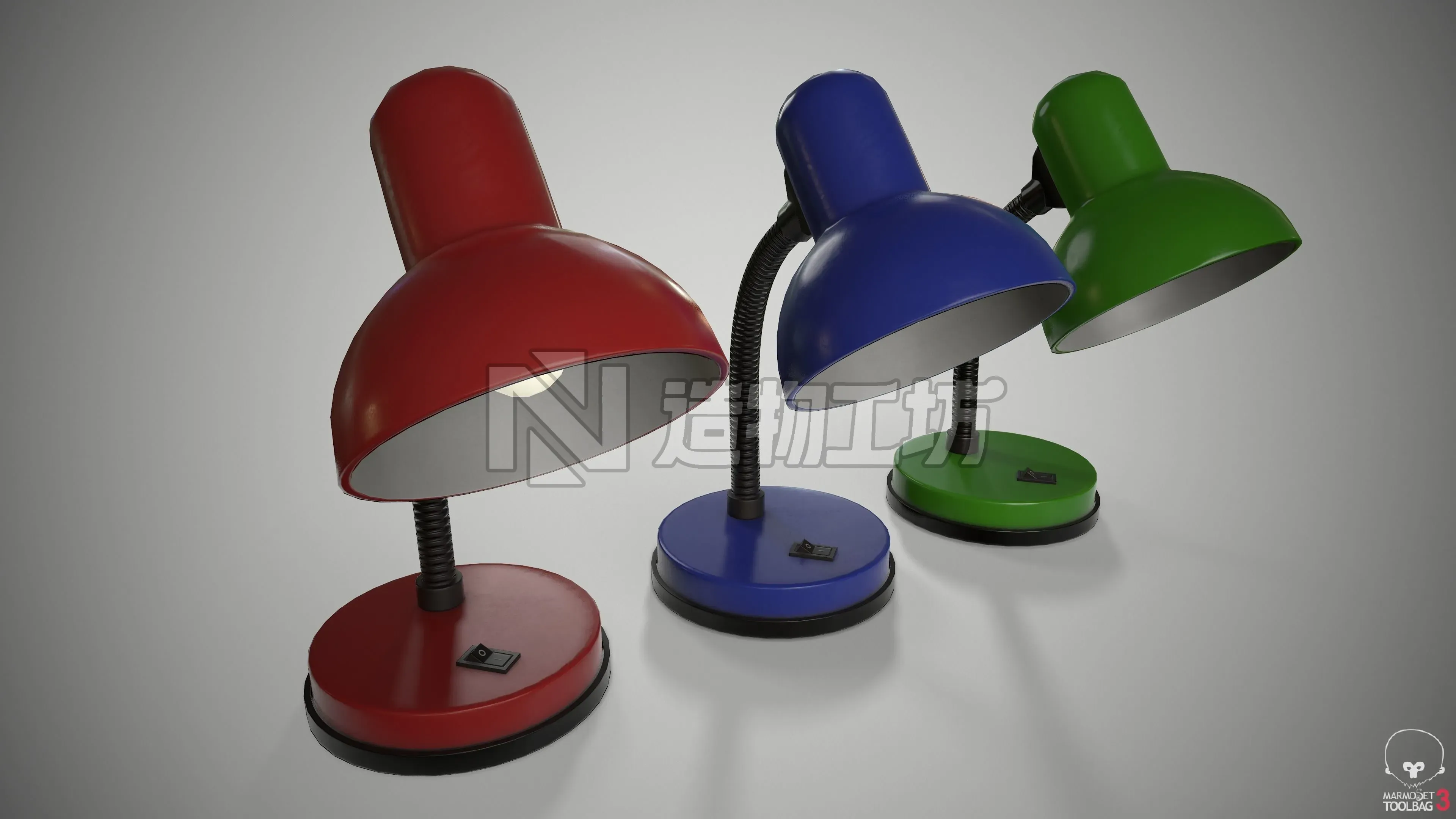 Stationery Low-poly 3D model