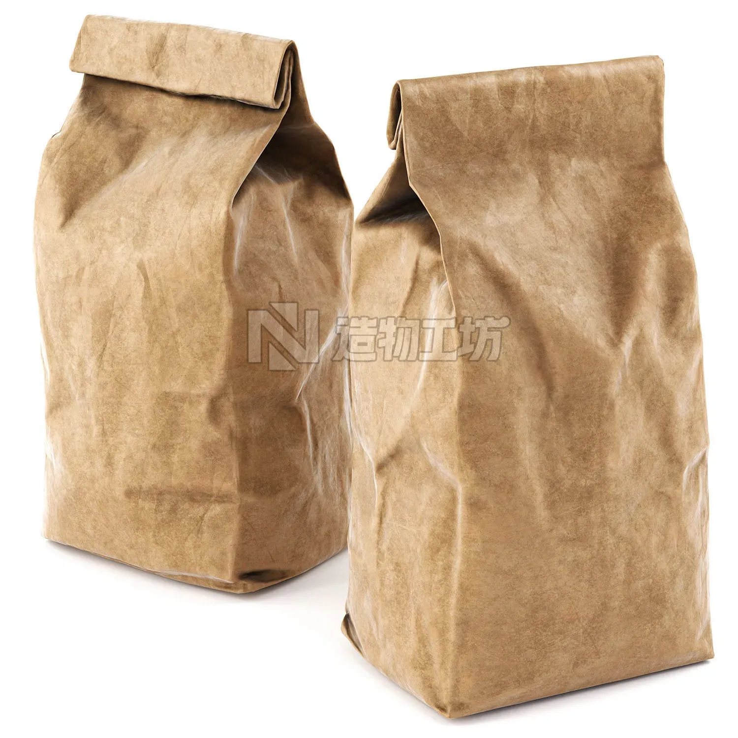 Paper Food Packaging - PBR Game-Ready 3D model