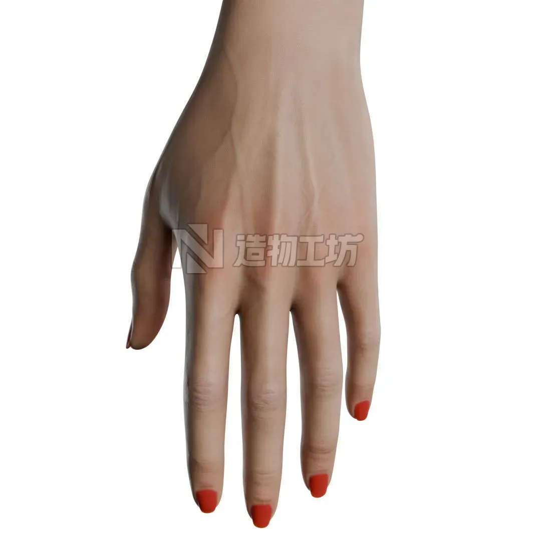 Female Hand Low-poly 3D model