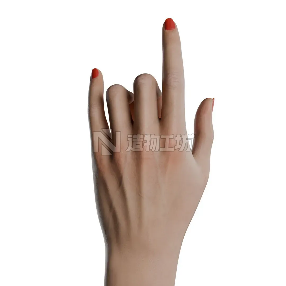 Female Hand Low-poly 3D model