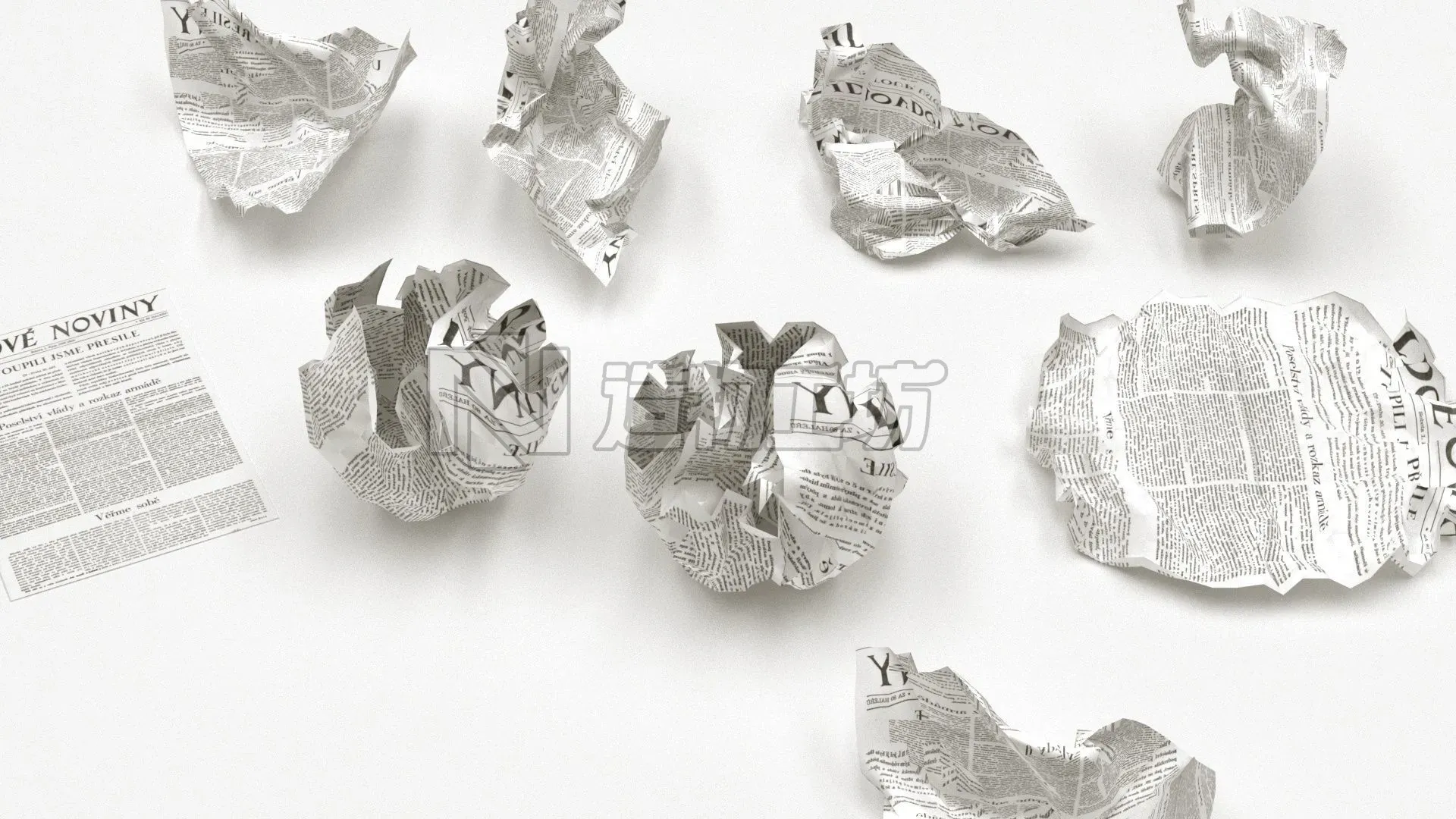 Crumpled Paper 3D model