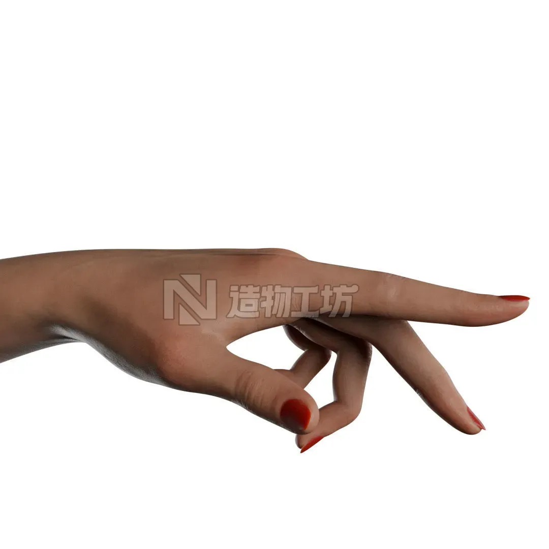 Female Hand Low-poly 3D model