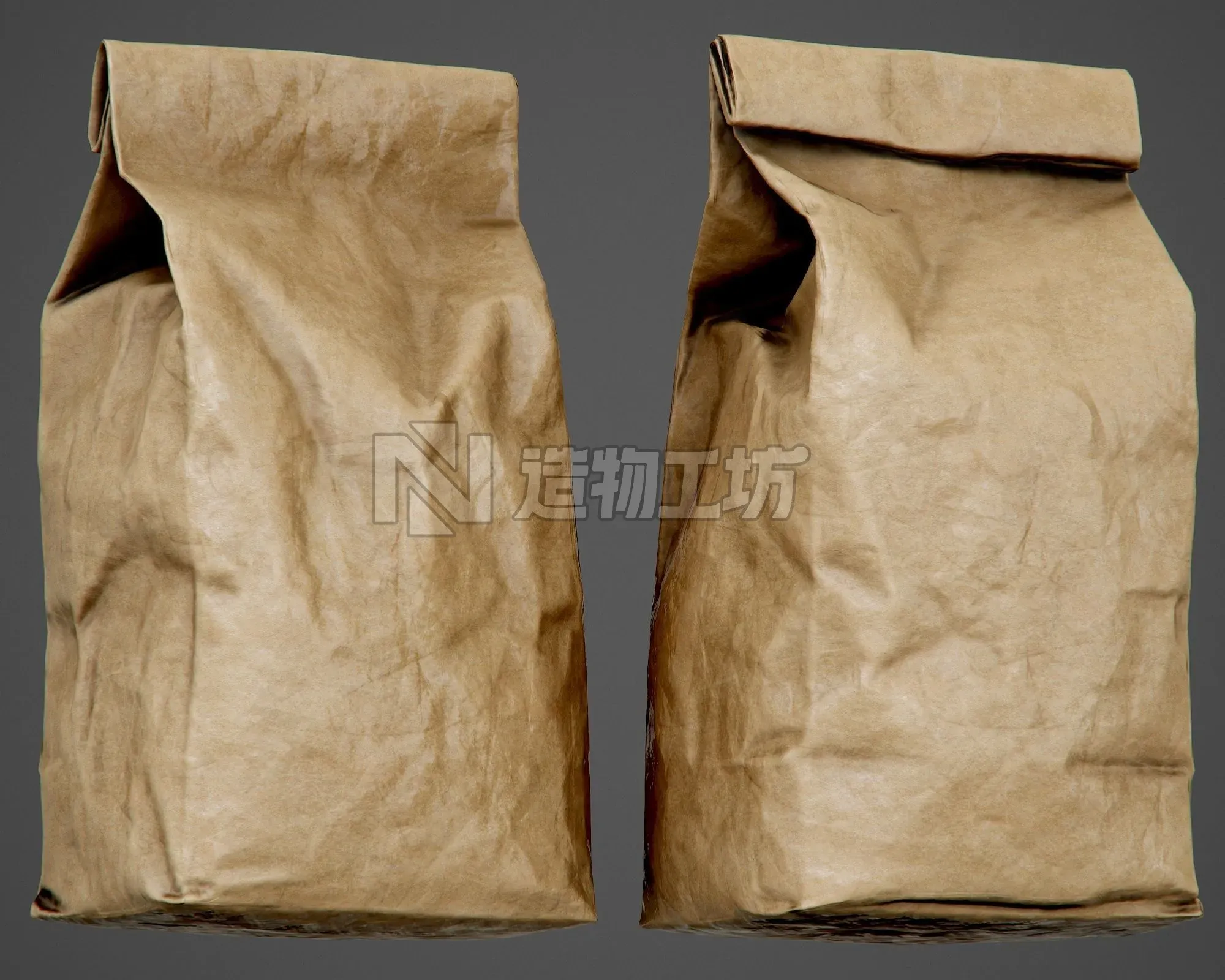 Paper Food Packaging - PBR Game-Ready 3D model