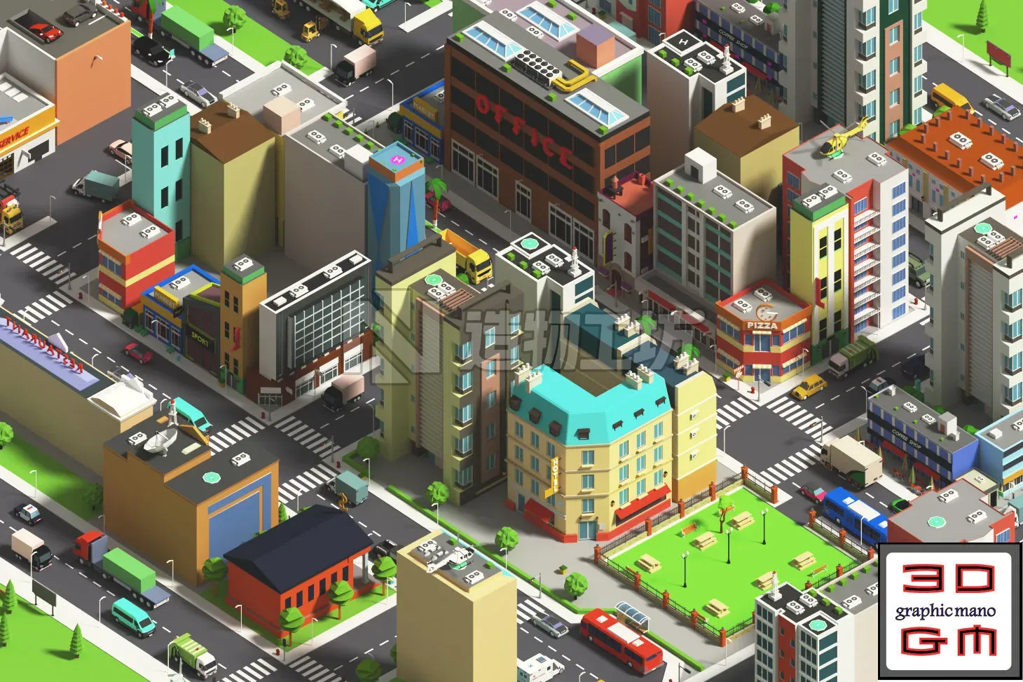 SimplePoly City - Low Poly Assets Low-poly 3D model Low-poly 3D model
