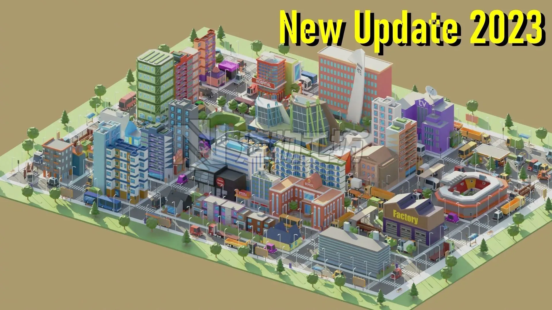 SimplePoly City - Low Poly Assets Low-poly 3D model Low-poly 3D model