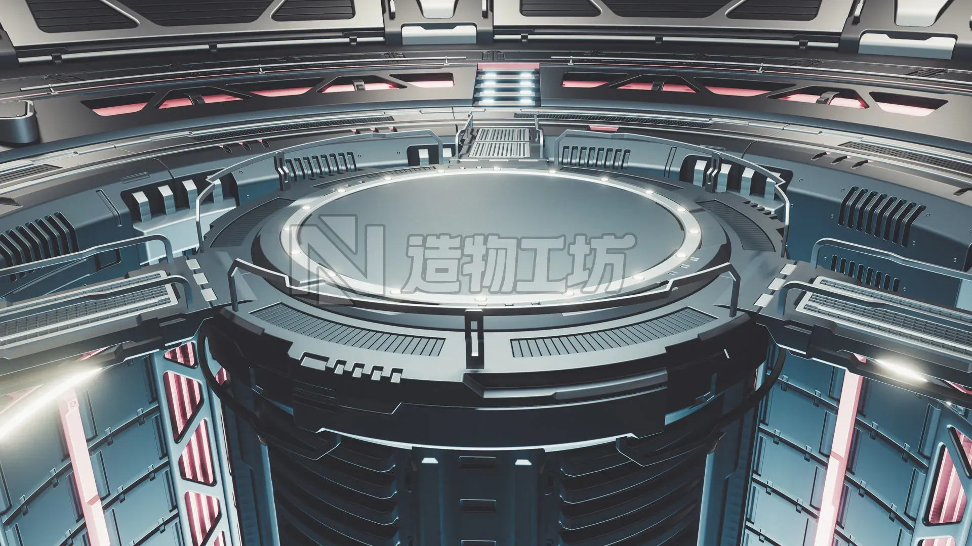 Sci-fi Scene for rendering Restyling - TESLA 3D model