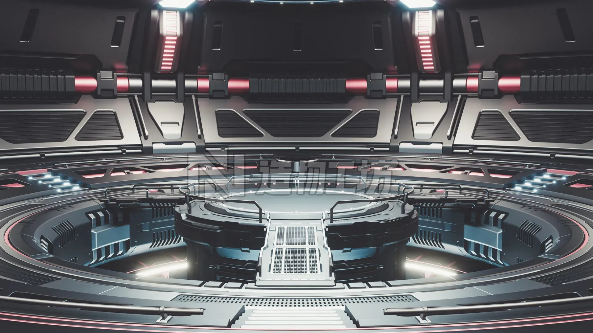 Sci-fi Scene for rendering Restyling - TESLA 3D model