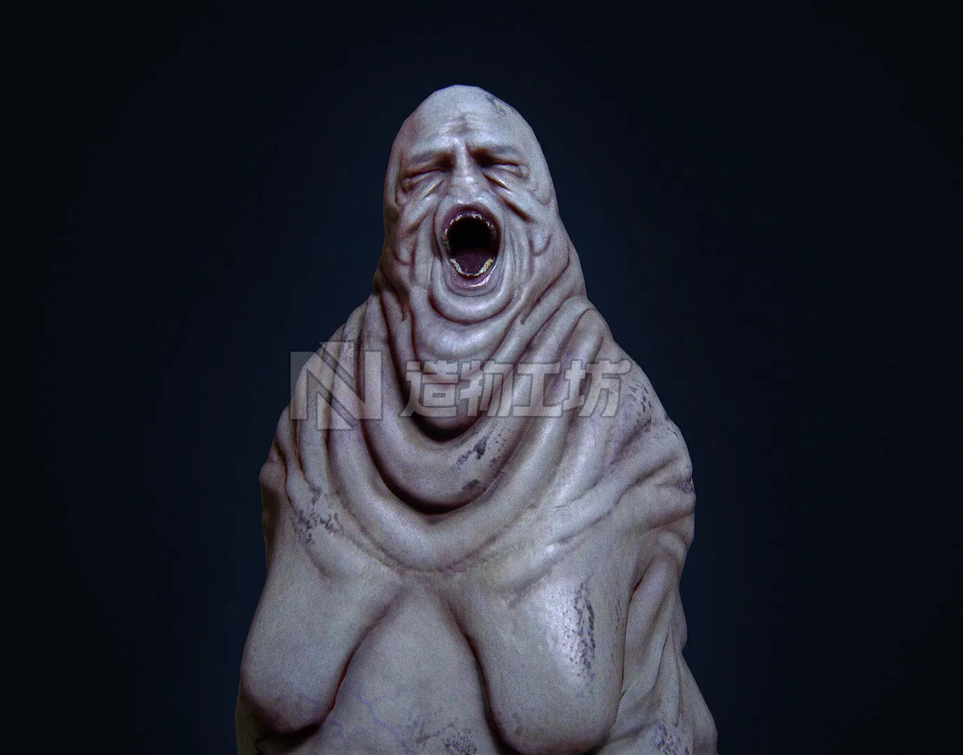 Glutony Horror Monster Low-poly 3D model