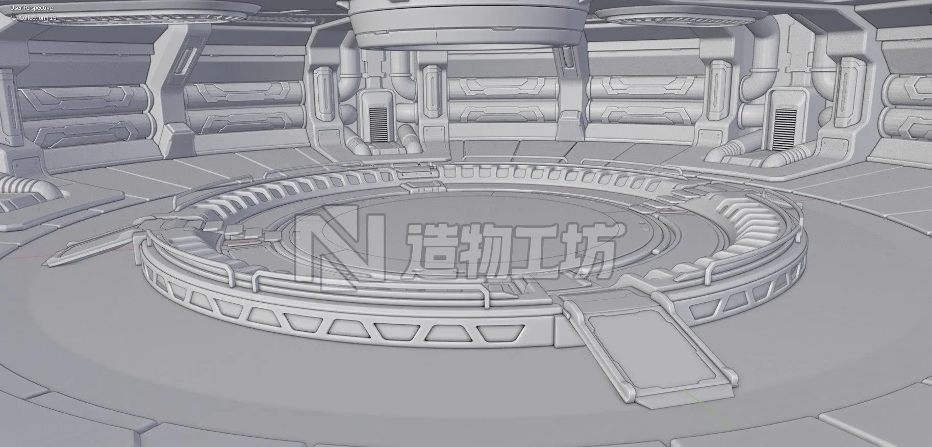 Sci-fi Scene for renders 3D model