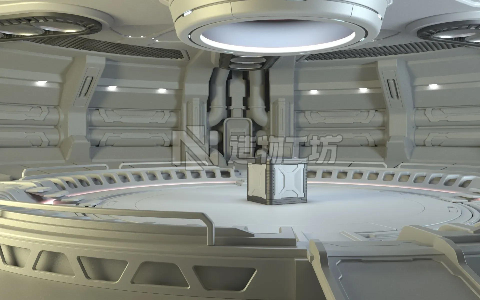 Sci-fi Scene for renders 3D model