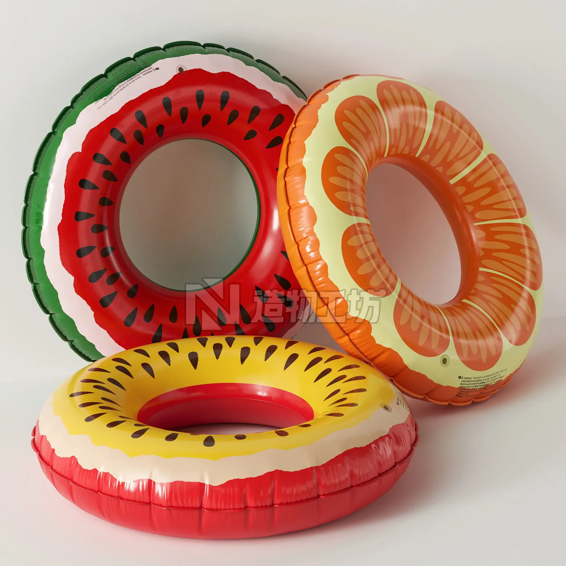Inflatable Swimming Ring Fruit 3D model
