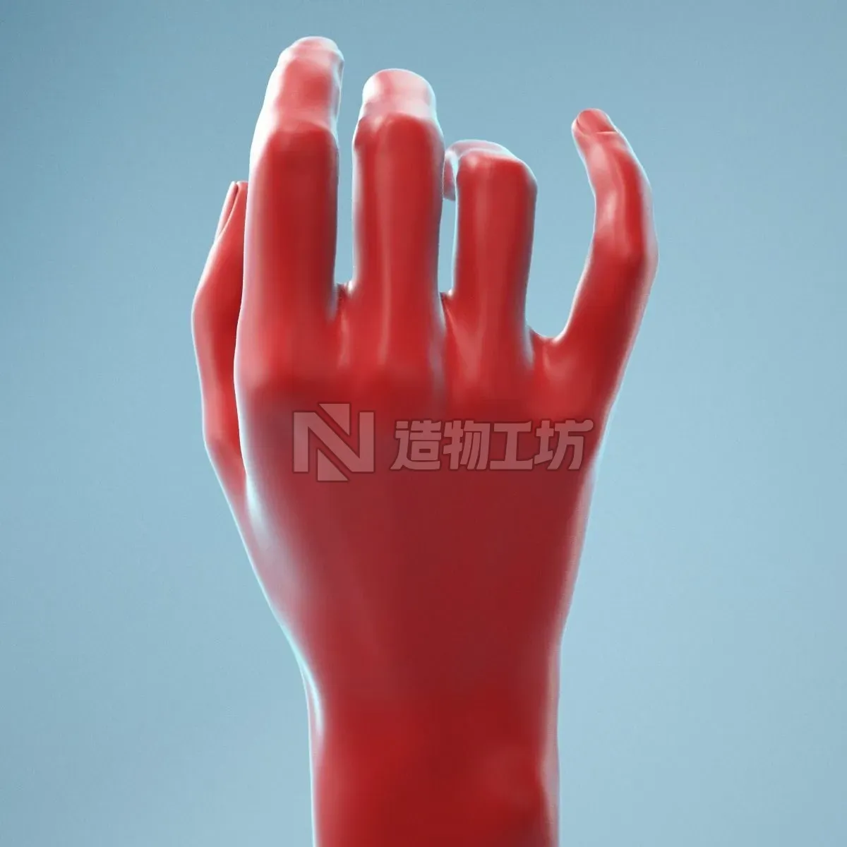 Idle Relaxed Realistic Hand Model 05 3D model