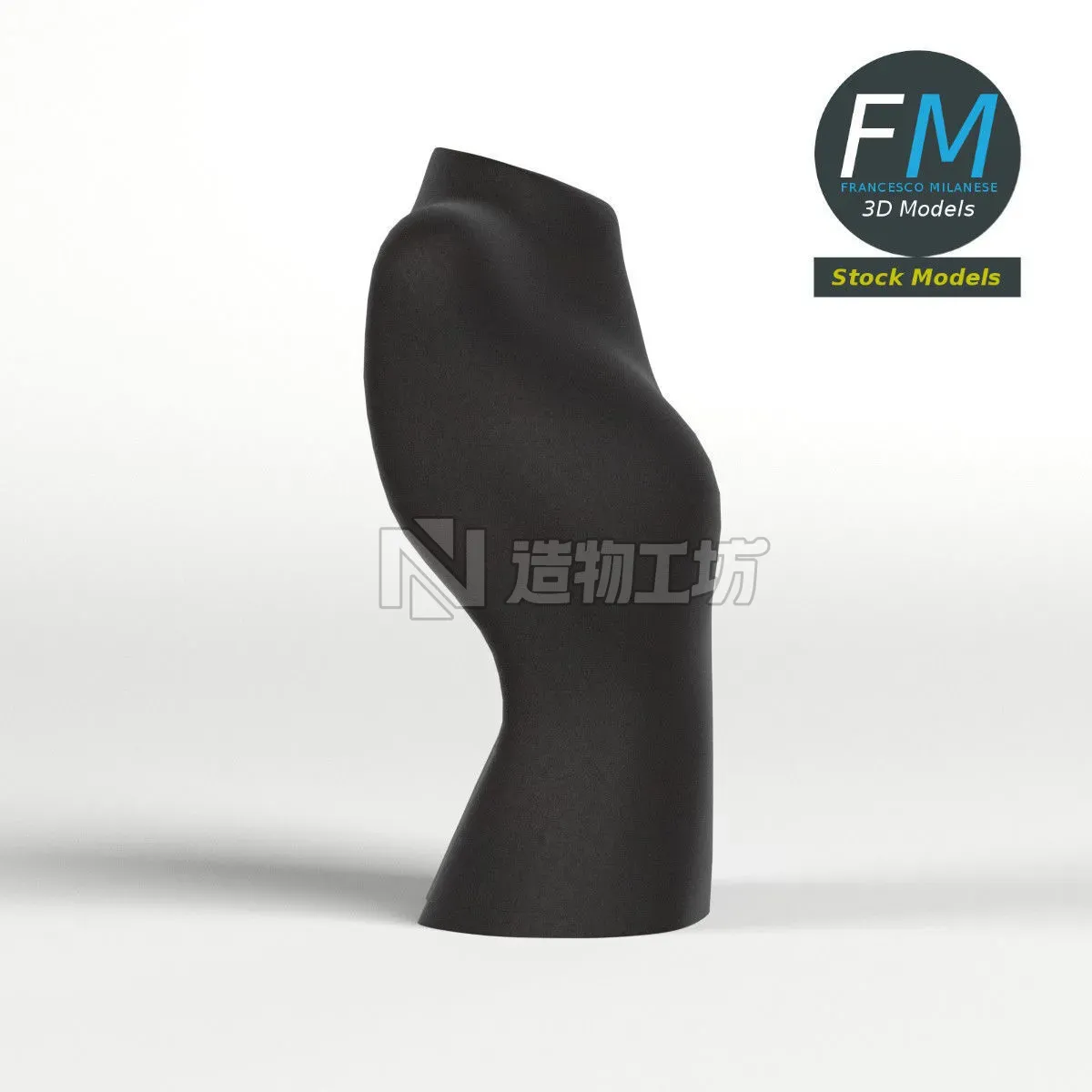 Dummy neck for jewelry 3D model