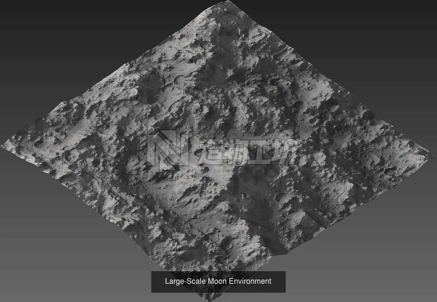 Large-Scale Moon Environments 3D Model Collection