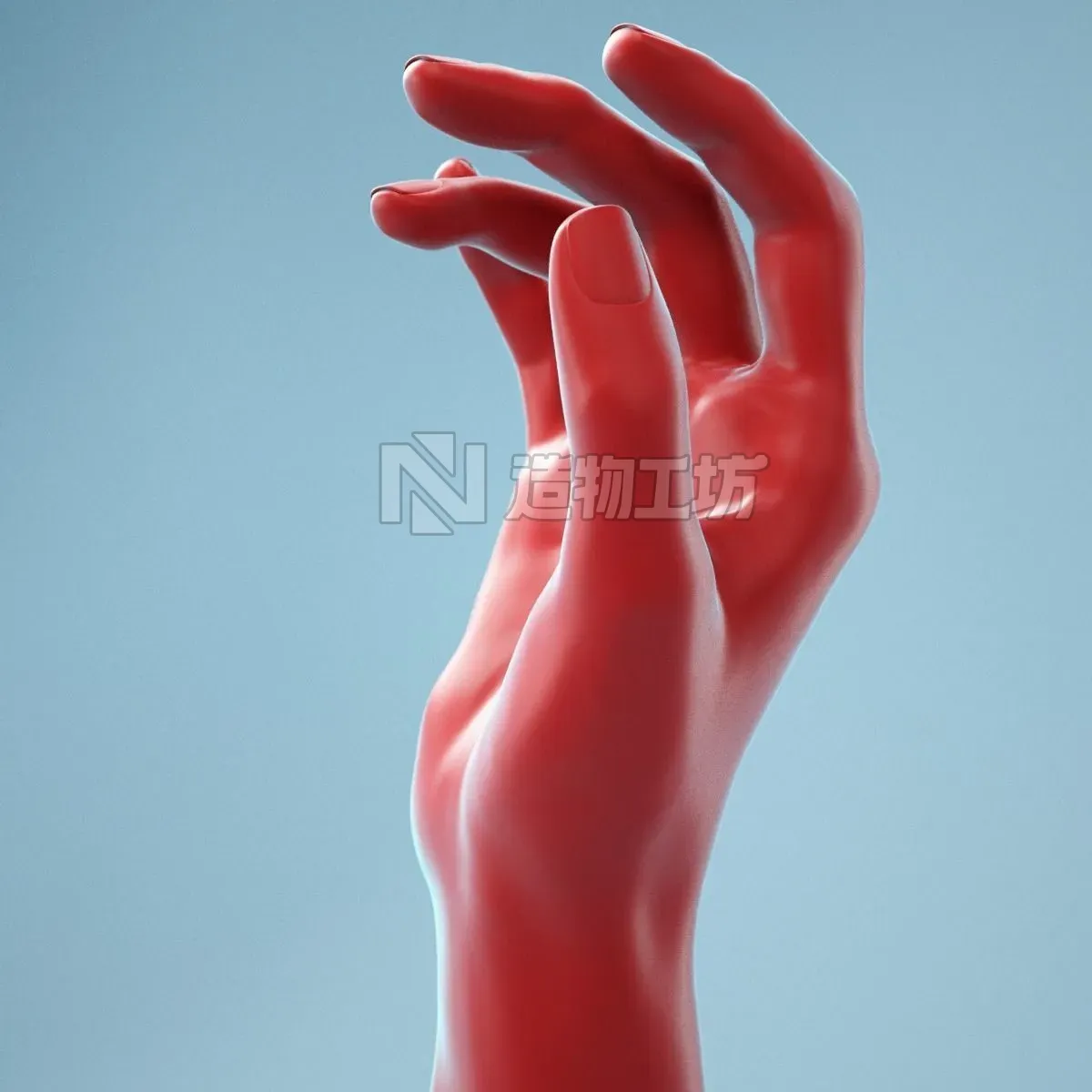 Idle Relaxed Realistic Hand Model 05 3D model
