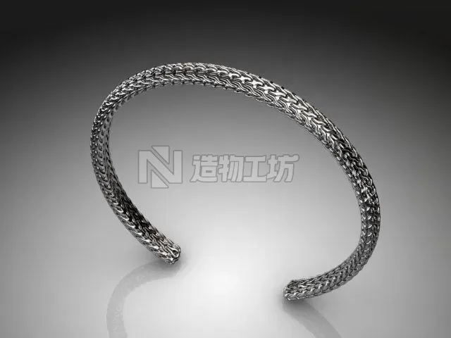Bangle bracelet 3D print model