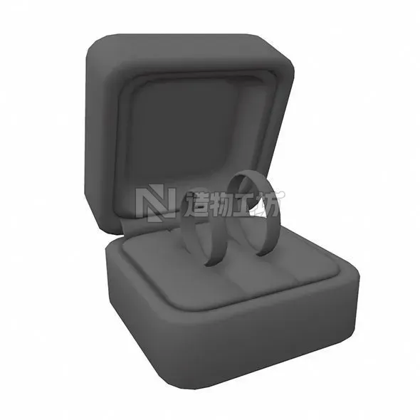 Gold rings Low-poly 3D model