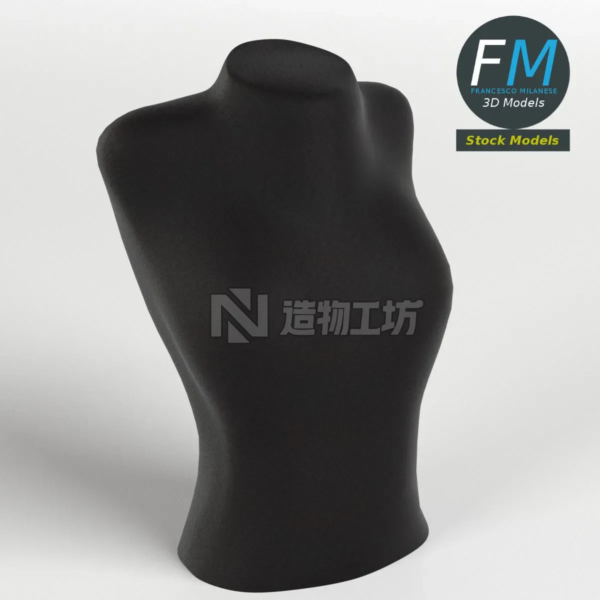 Dummy neck for jewelry 3D model
