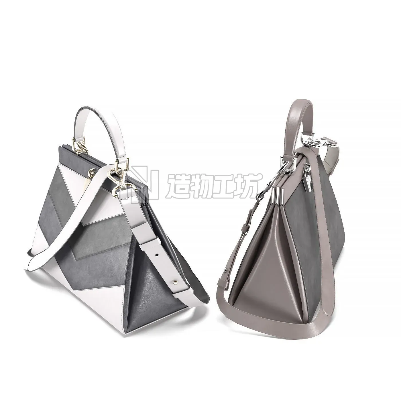 handbag two handbags 3D model