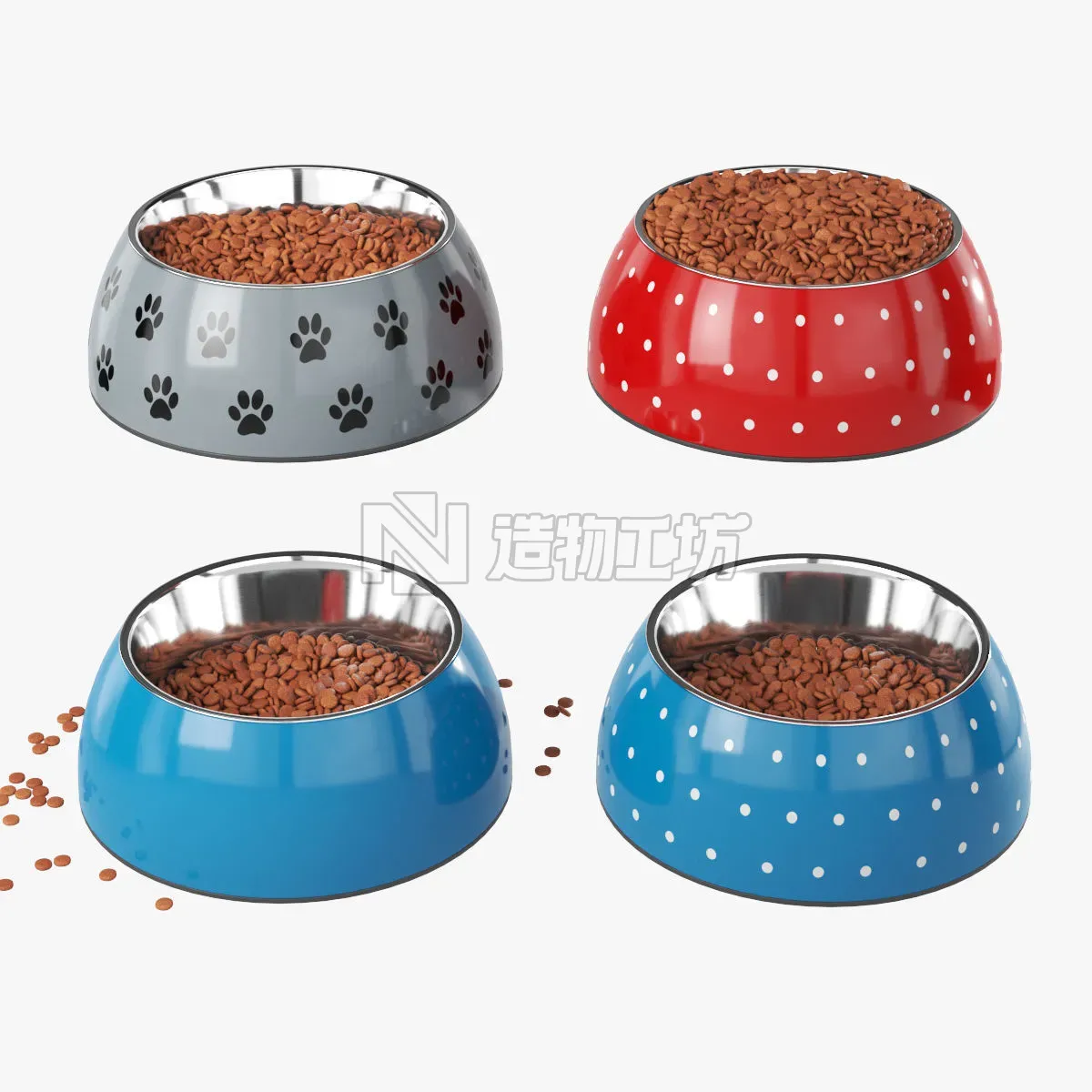 Pet bowls 3D model