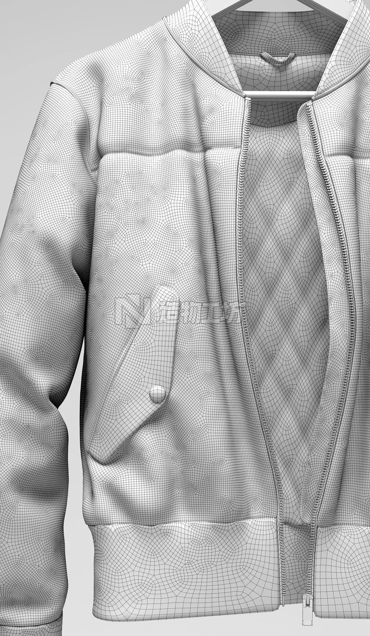 BOMBERS two jackets hanging on hanger 3D model