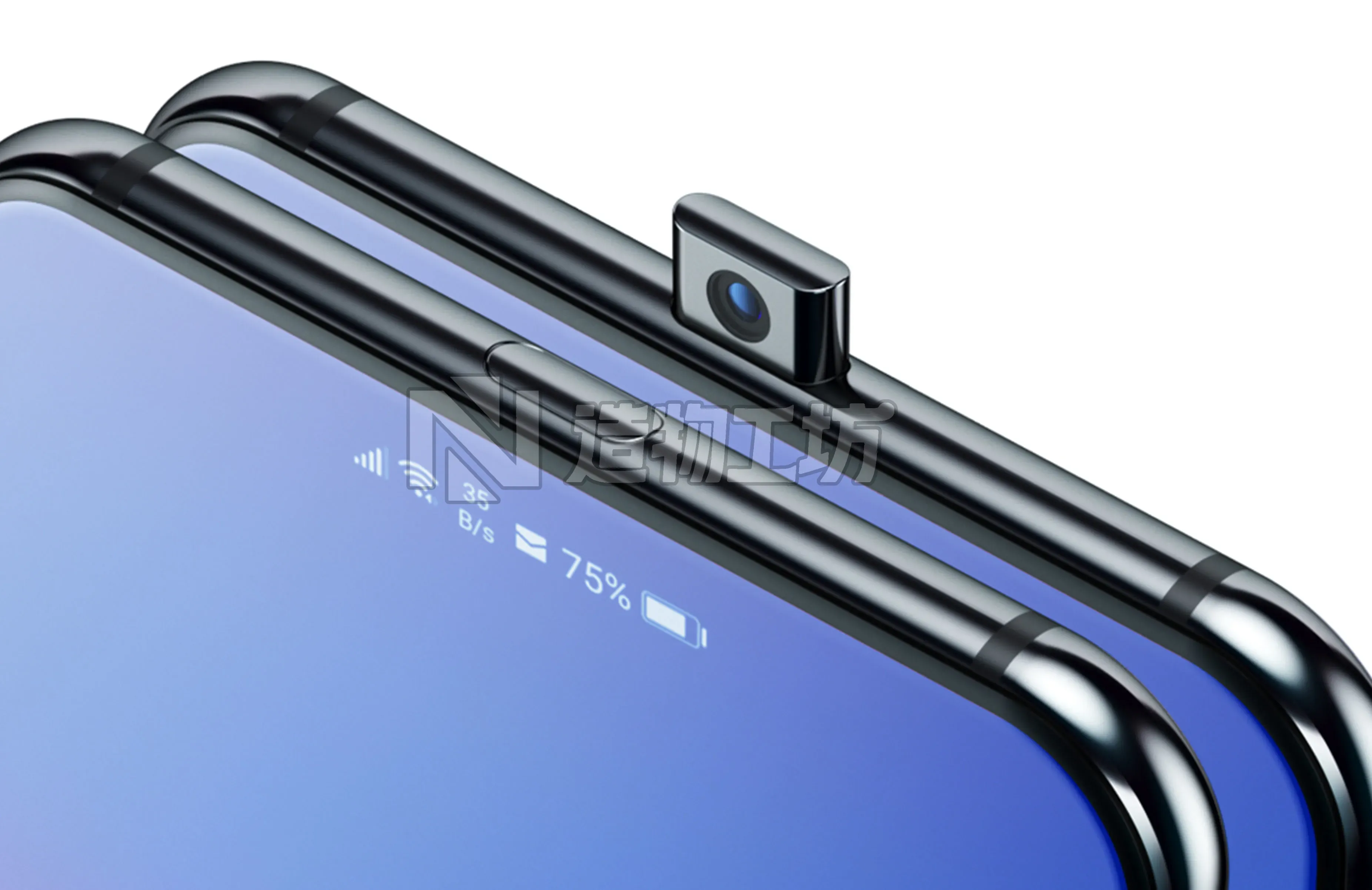 Smartphone with Pop-Up Camera  3D model