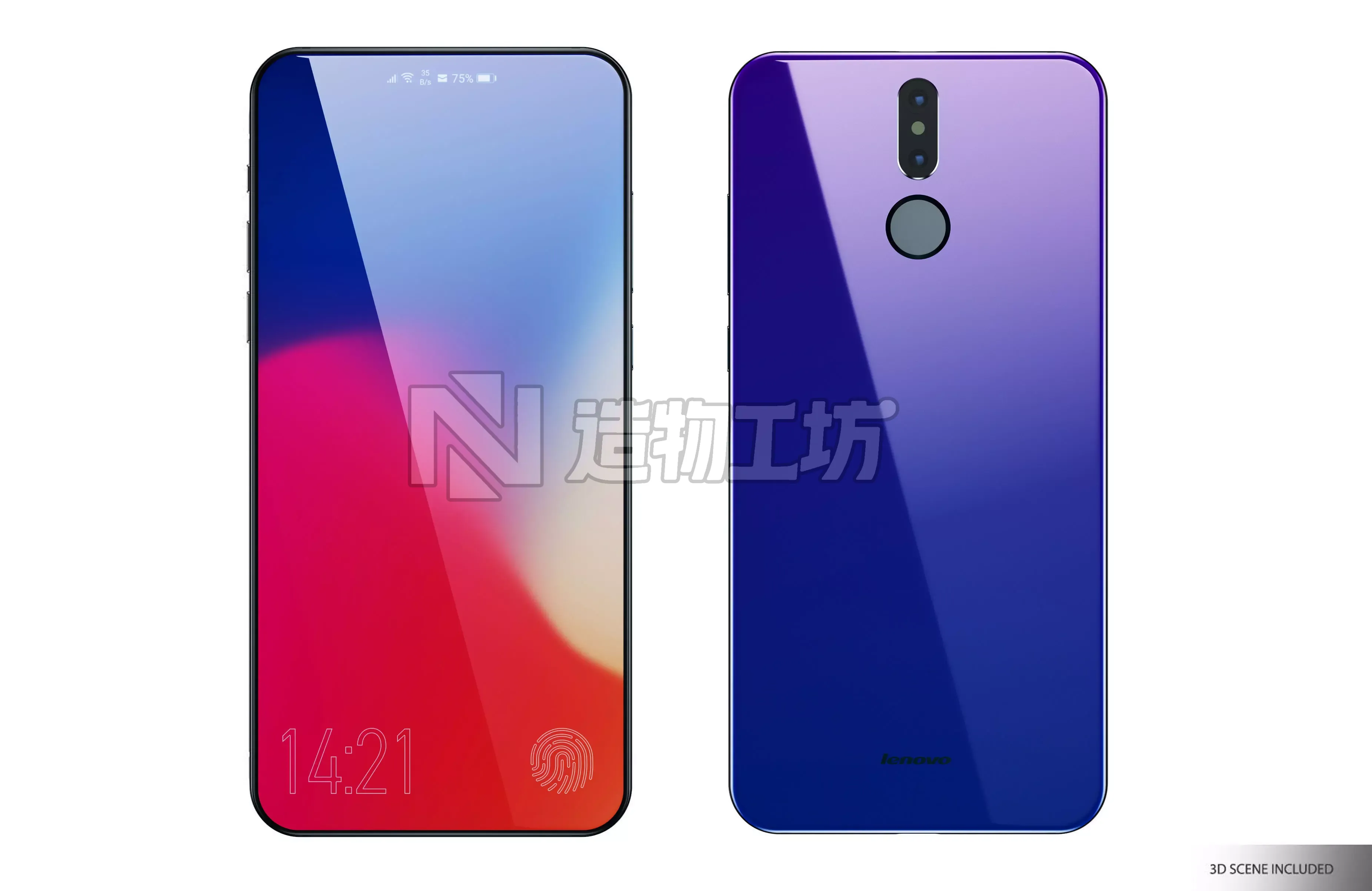Smartphone with Pop-Up Camera  3D model