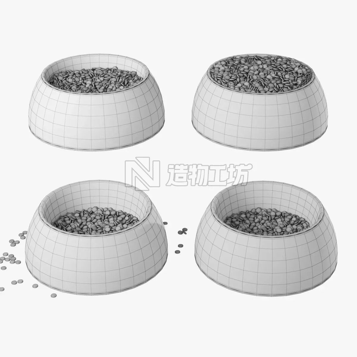 Pet bowls 3D model